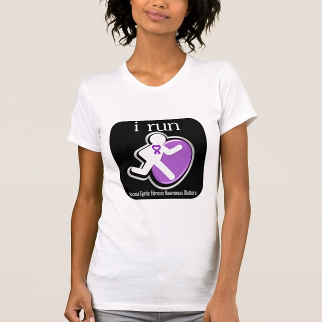 Camiseta eu funciono porque a fibrose cística importa (Frente)