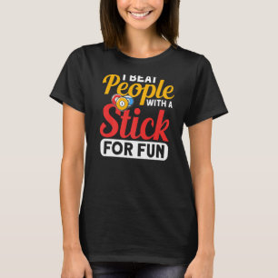 Camiseta Eu Ganho Pessoas Com Um Pau Para Jogo Bilhar Diver