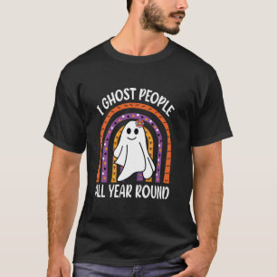 Camiseta Eu Ghost Pessoas O Ano Todo Rodando Engraçado Rain