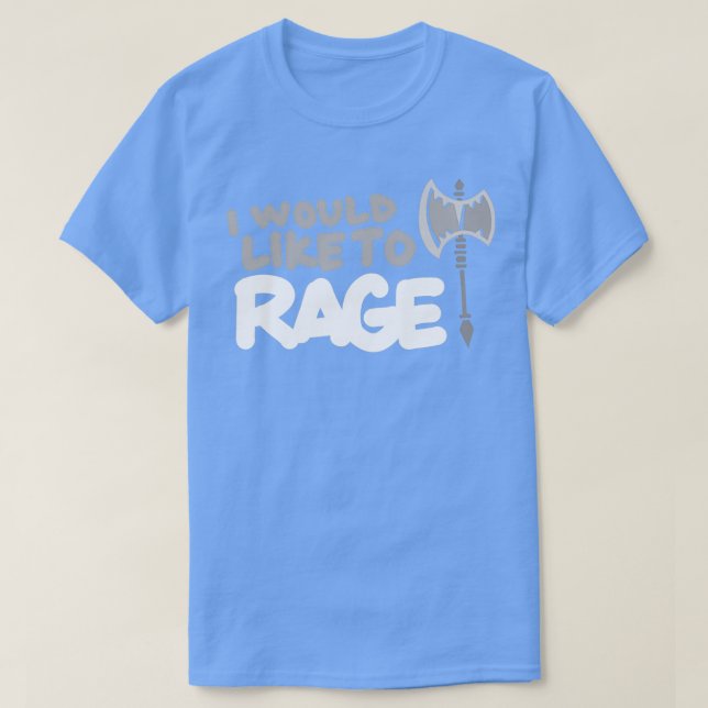 Camiseta Eu Gostaria De Ir Com Raiva (Frente do Design)