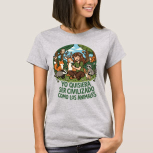Camiseta Eu gostaria de ser civilizado 2