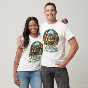 Camiseta Eu gostaria de ser civilizado 2