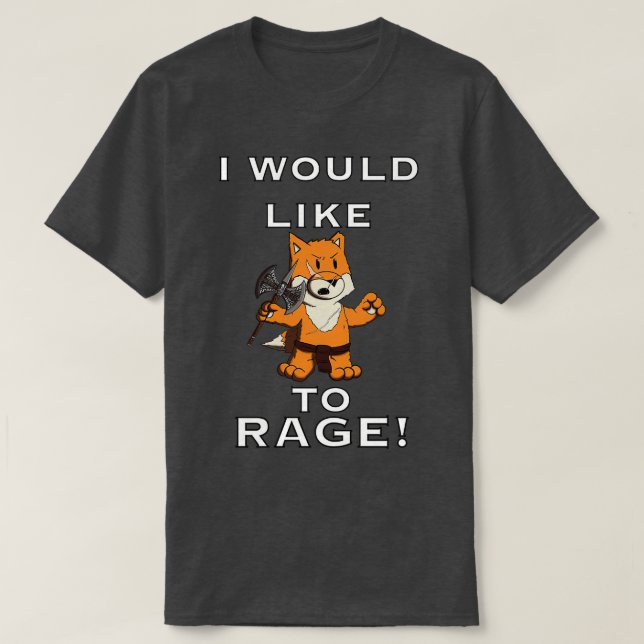 Camiseta Eu gostaria de usar o Rage 1 (Frente do Design)