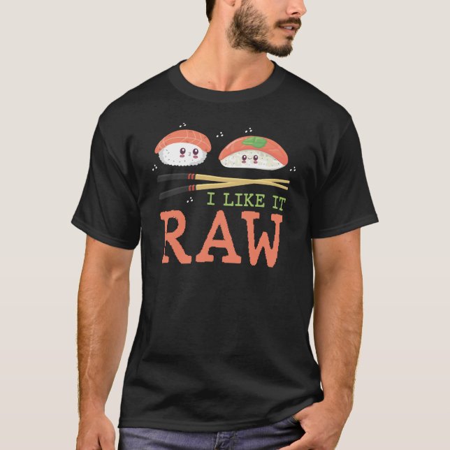 Camiseta Eu Gosto Da Comida Japonesa Kawaii Sushi (Frente)