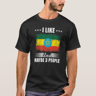 Camiseta Eu Gosto Da Etiópia E Talvez De 3 Pessoas Na Etióp
