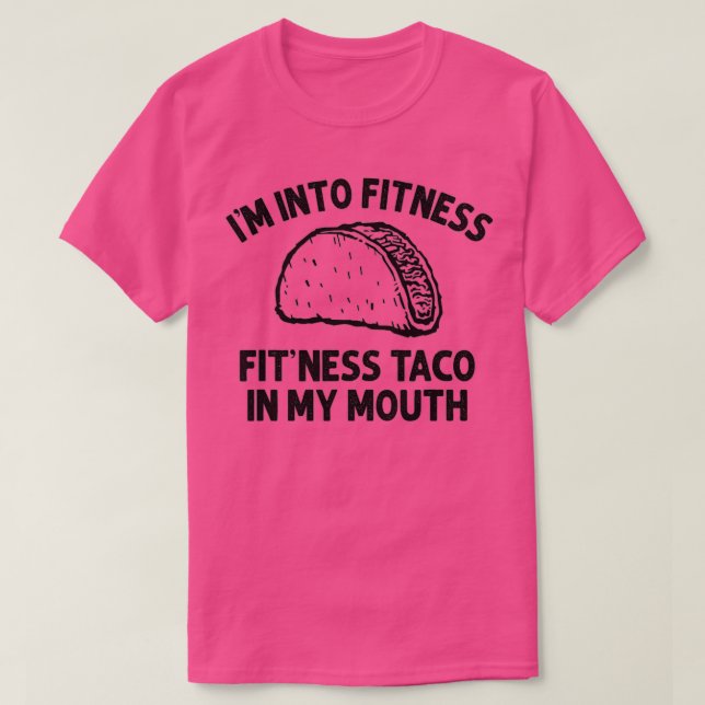 Camiseta Eu gosto da Malhação Taco em Minha Boca Engraçados (Frente do Design)