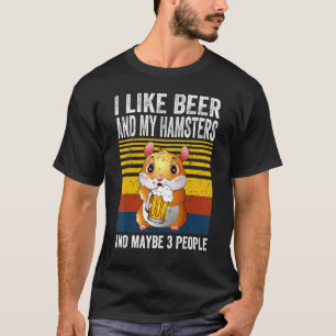 Camiseta Eu Gosto Da Minha Cerveja E Dos Meus Hamsters E Ta