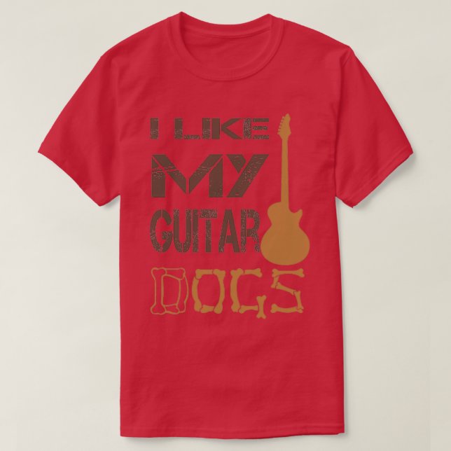 Camiseta Eu gosto da minha ideia de presente para guitarra  (Frente do Design)