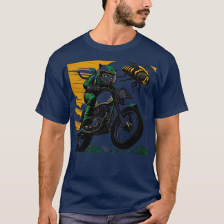 Camiseta Eu gosto da minha moto, meu gato Cicadas Cat 2024 