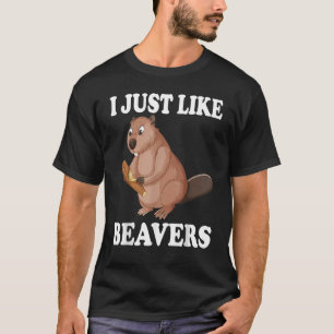 Camiseta Eu Gosto Da Vintagem Do Beavers Rodent Beaver
