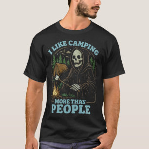 Camiseta eu gosto de acampar mais do que as pessoas Acampam