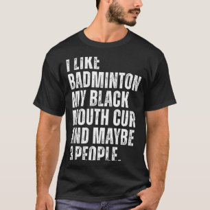 Camiseta Eu Gosto de Amante de Badminton Cachorro de Boca P
