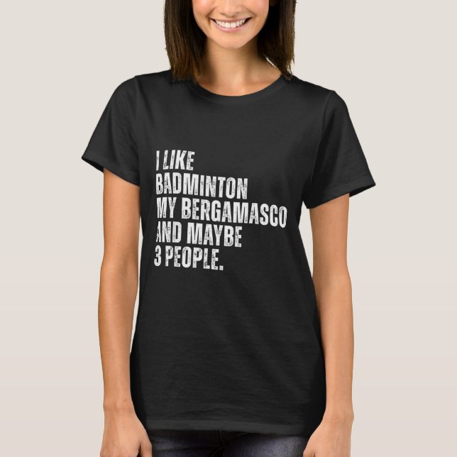 Camiseta Eu Gosto de Amante de Badminton Proprietário de Ca (Frente)