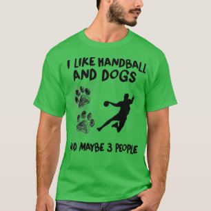 Camiseta Eu Gosto De Andebol E Cachorros De Andebol, Citand
