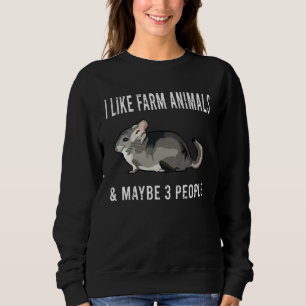 Camiseta Eu Gosto de Animais de Fazenda de Chinchila E Talv
