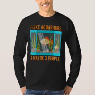 Camiseta Eu Gosto De Aquários E Talvez De Três Pessoas Aqua