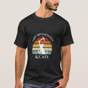 Camiseta Eu Gosto de Arqueologia e Gatos, Arqueologia Ca