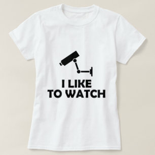 Camiseta Eu Gosto de Assistir à Gravação da Câmera de Vídeo