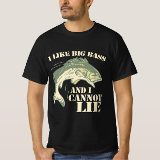 Camiseta Eu gosto de baixo grande e não posso mentir peixe 