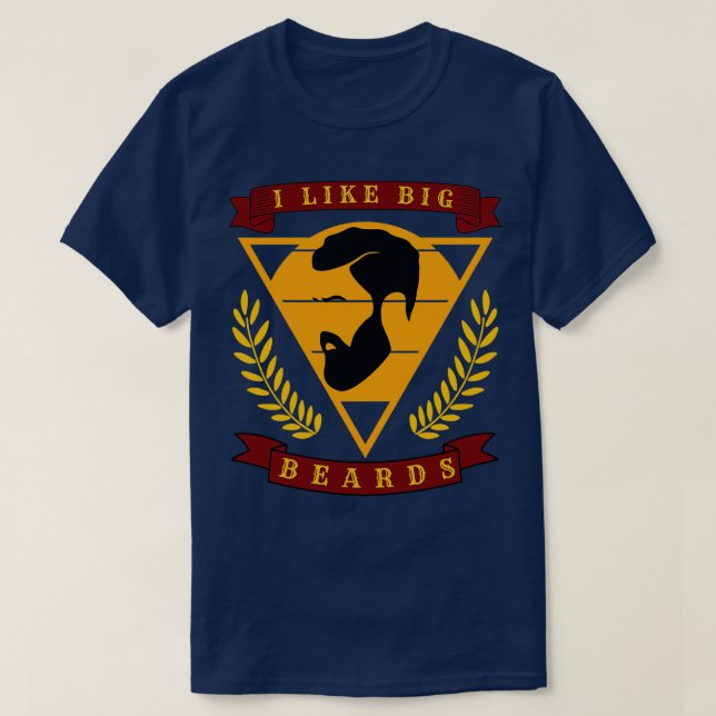 Camiseta Eu gosto de barbas grandes 1 (Frente do Design)