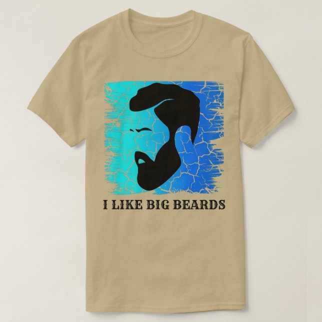 Camiseta Eu gosto de barbas grandes 24 (Frente do Design)