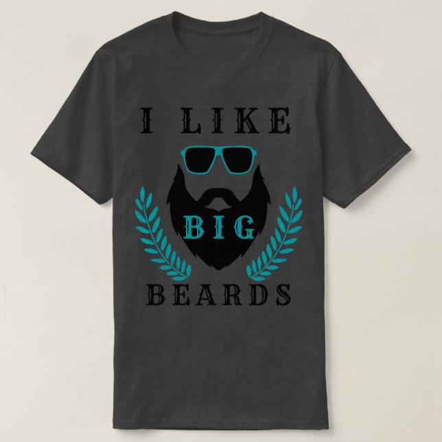 Camiseta Eu gosto de barbas grandes 26 (Frente do Design)