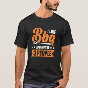 Camiseta Eu Gosto De Barbecue E Talvez 3 Pessoas