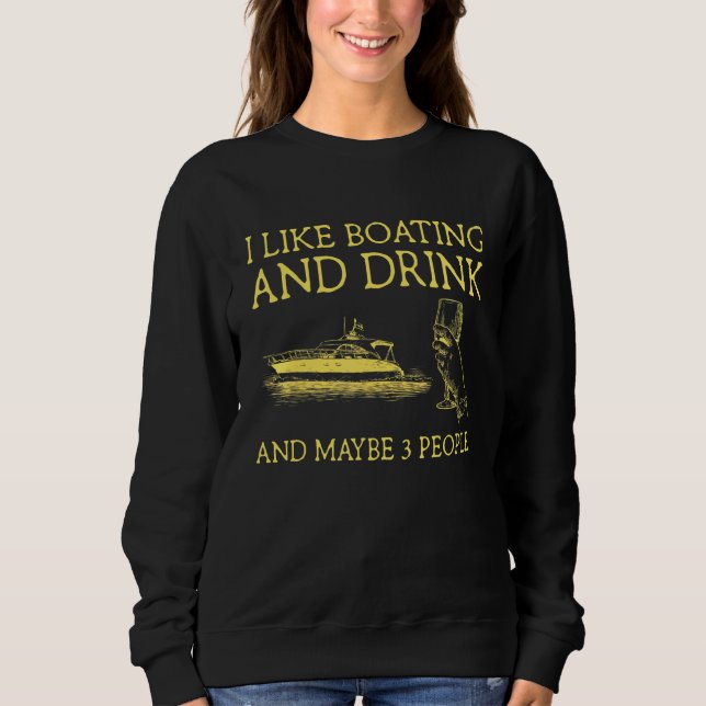 Camiseta Eu Gosto De Barco E Bebida E Talvez 3 Pessoas Que  (Frente)