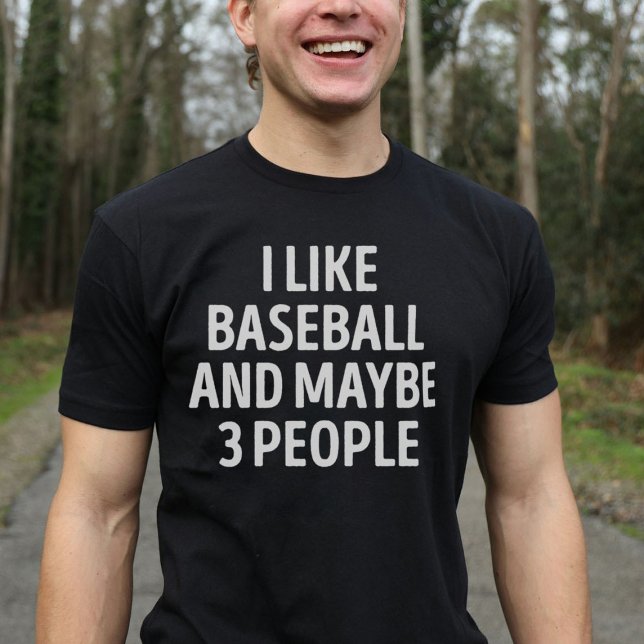 Camiseta Eu Gosto De Baseball E Talvez 3 Pessoas De Basebal (Criador carregado)