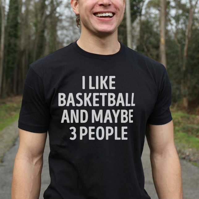 Camiseta Eu Gosto De Basquete E Talvez De 3 Pessoas Engraça (Criador carregado)