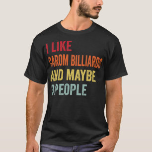 Camiseta Eu gosto de bilhar Talvez três Pessoas