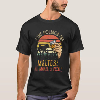 Camiseta Eu Gosto De Bourbon E Cachorro Maltês Talvez 3 Vin