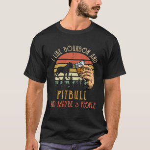 Camiseta Eu Gosto de Bourbon E Cachorro Pit bull Talvez 3 P