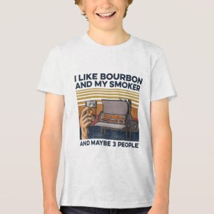 Camiseta Eu Gosto De Bourbon Meu Fumador 3 Pessoas Churrasc