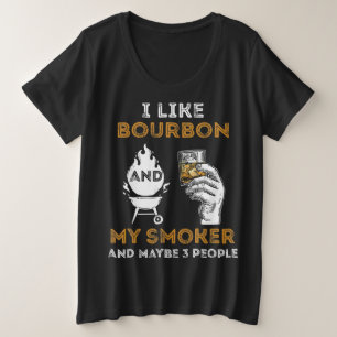 Camiseta Eu Gosto De Bourbon Meu Fumador Talvez Três Pesso