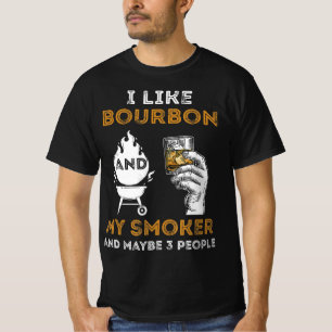 Camiseta Eu Gosto De Bourbon Meu Fumante Talvez 3 Pessoas D