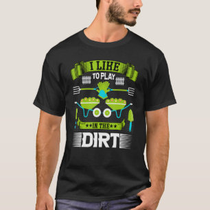 Camiseta Eu Gosto De Brincar No Gard De Plantas De Jardinag