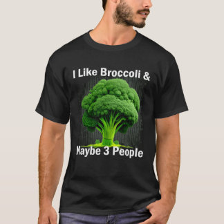 Camiseta Eu Gosto De Brócolis E Talvez 3 Pessoas De Veg Grá