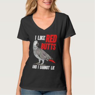 Camiseta Eu Gosto De Bumbuns Vermelhas Cinzas Africanas Pap
