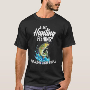 Camiseta Eu Gosto de Caça Pesca E Talvez 3 Pessoas Introver