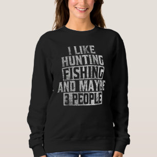 Camiseta Eu Gosto de Caça Pesca E Talvez 3 Pessoas Truta Ou