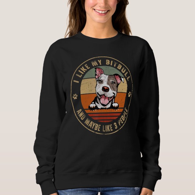 Camiseta Eu Gosto De Cachorro Pitbull E Talvez Como 3 Cães  (Frente)
