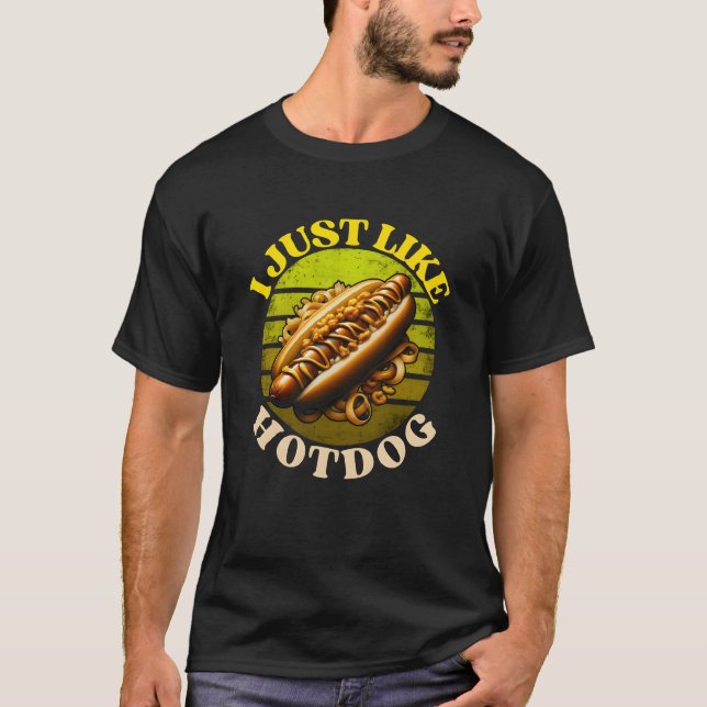 Camiseta eu gosto de cachorro-quente (Frente)