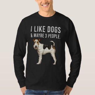 Camiseta Eu Gosto De Cachorros De Fox Terrier E Talvez 3 Pe