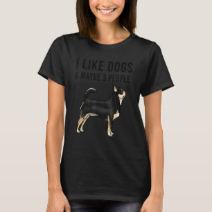 Camiseta Eu Gosto De Cães Chihuahua Pretos E Talvez 3 Pesso
