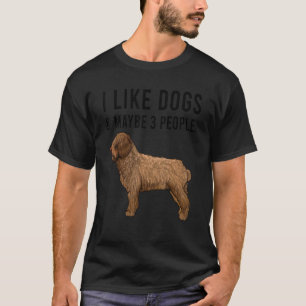 Camiseta Eu Gosto De Cães De Água Espanhol E Talvez 3 Pesso