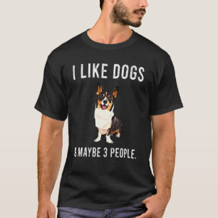 Camiseta Eu Gosto De Cães De Cardigan Welsh Corgi E Talvez