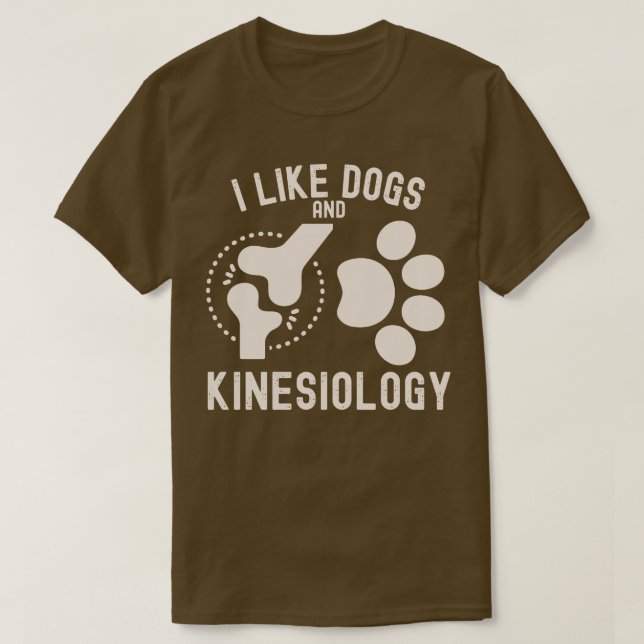 Camiseta Eu Gosto de Cães e Cinesiologia (Frente do Design)