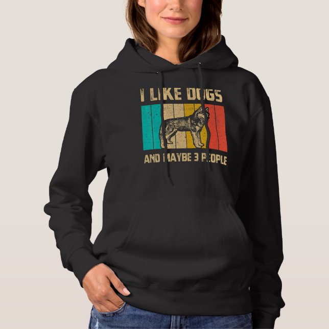 Camiseta Eu Gosto De Cães E Talvez 3 Pessoas De Rouco Vinta (Frente)