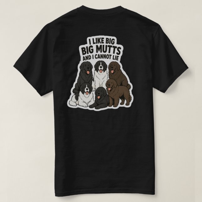 Camiseta Eu Gosto de Cães Grandes e Não Posso Mentir (Verso do Design)